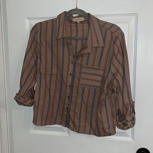 Striped Button Down Shirt XL